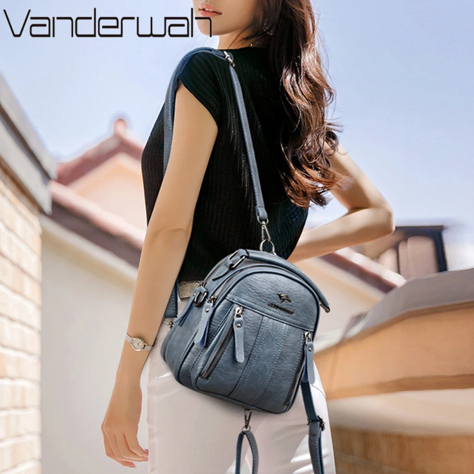 Кожаные рюкзаки 4 в 1, многофу – обзор и цена Mini Backpack Purse