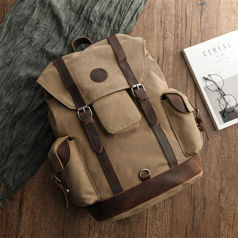 Ретро мужская уличная велосипе – обзор и цена Canvas Backpack Casual