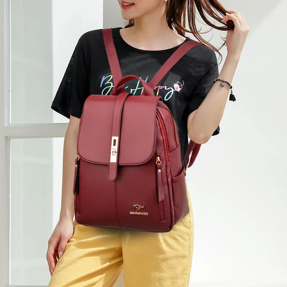 Женский кожаный рюкзак большой – обзор и цена Leather Backpack Vintage