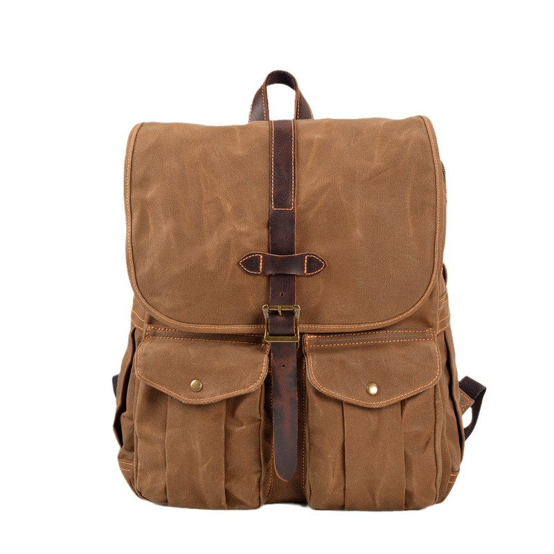 Новый мужской рюкзак из вощено – обзор и цена Canvas Backpack Casual